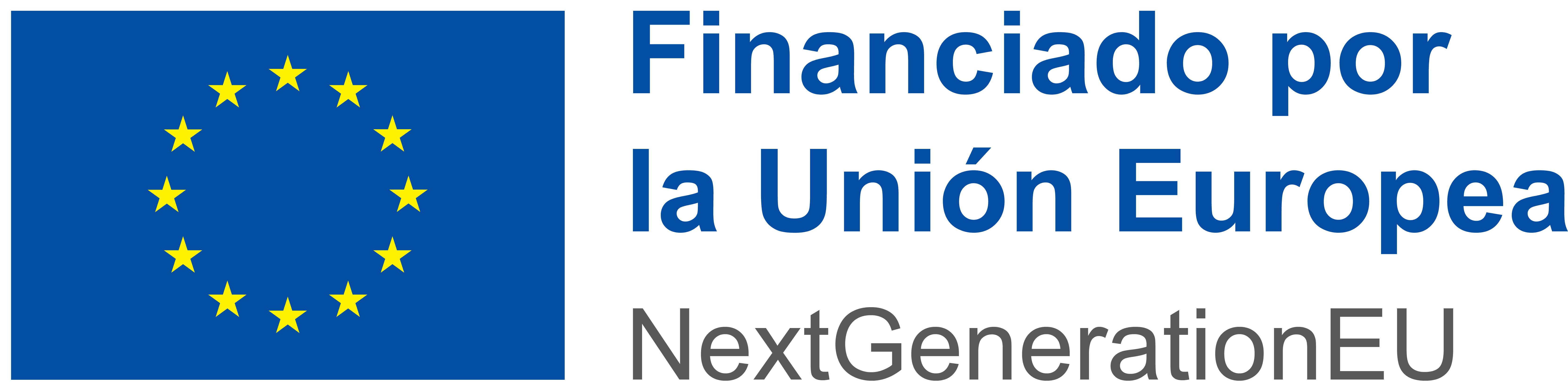 Emblema de la Unión Europea con declaración de financiación adecuada que indica "Financiado por La Unión Europea - NextGenerationEU